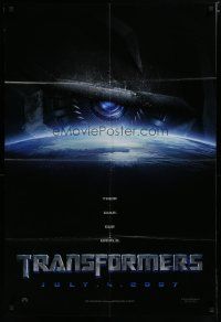 5h914 TRANSFORMERS teaser DS 1sh '07 Shia LaBeouf, Megan Fox, their war, our world!