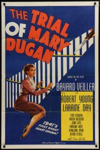 5h916 TRIAL OF MARY DUGAN 1sh '41 Robert Young, all fingers point to sexy Laraine Day!