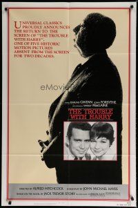 5h920 TROUBLE WITH HARRY 1sh R83 Alfred Hitchcock, Edmund Gwenn, John Forsythe & Shirley MacLaine!