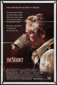5h937 VERDICT studio style 1sh '82 lawyer Paul Newman has one last chance, written by David Mamet!