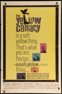 5h989 YELLOW CANARY 1sh '63 Barbara Eden, Pat Boone is a soft yellow thing!