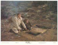 5j715 OMEN color 11x14 still #3 '76 Gregory Peck & David Warner in graveyard!