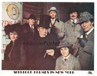 5j826 SHERLOCK HOLMES IN NEW YORK color 11x14 still '76 Roger Moore, John Huston, Patrick Macnee