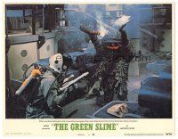 5j546 GREEN SLIME LC #4 '69 classic cheesy sci-fi movie, wonderful image of astronaut & monster!