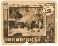 5j600 KING OF THE JUNGLE chapter 1 LC '27 silent adventure thriller, young native w/spear & lion!