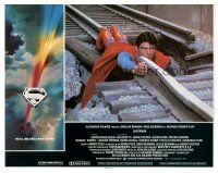 5j886 SUPERMAN LC '78 comic book hero Christopher Reeve saves train!