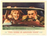 5j326 2 WEEKS IN ANOTHER TOWN LC #4 '62 Kirk Douglas takes sexy Cyd Charisse on ride of terror!