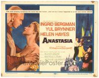 5j035 ANASTASIA TC '56 great romantic close up art of Ingrid Bergman & Yul Brynner!