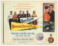 5j042 BECAUSE THEY'RE YOUNG TC '60 young Dick Clark, James Darren, Michael Callan, Tuesday Weld!