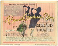 5j045 BENNY GOODMAN STORY TC '56 Steve Allen as Goodman, Donna Reed, Gene Krupa, Reynold Brown art