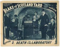 5j391 BLAKE OF SCOTLAND YARD chapter 2 LC '37 Ralph Byrd serial, man bound by villain in lab!