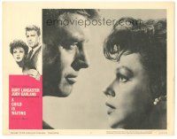 5j418 CHILD IS WAITING LC #6 '63 wonderful close-up of Burt Lancaster & Judy Garland!