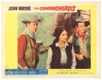 5j429 COMANCHEROS LC #7 '61 John Wayne, Stuart Whitman, Ina Balin, directed by Michael Curtiz!