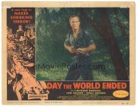 5j448 DAY THE WORLD ENDED LC #5 '56 Roger Corman, image of Richard Denning w/rifle!