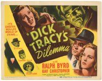 5j089 DICK TRACY'S DILEMMA TC '47 cool art of Ralph Byrd vs The Claw, Sightless, & Vitamin!
