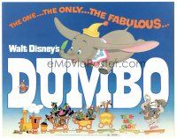 5j094 DUMBO TC R72 colorful animated cartoon art from Walt Disney circus elephant classic!
