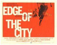 5j096 EDGE OF THE CITY TC '57 cool Saul Bass design, you'll watch it from the edge of your seat!