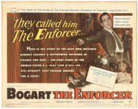 5j098 ENFORCER TC '51 District Attorney Humphrey Bogart close up with gun in hand!