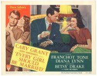 5j480 EVERY GIRL SHOULD BE MARRIED LC #5 '48 Betsy Drake looks at Cary Grant holding drink!