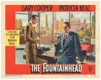 5j507 FOUNTAINHEAD LC #4 '49 Gary Cooper as Howard Roark with Raymond Massey as Gail Wynand!