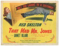5j109 FULLER BRUSH MAN int'l TC '48 art of Red Skelton & Janet Blair, That Mad Mr. Jones!