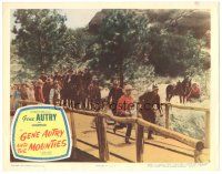 5j516 GENE AUTRY & THE MOUNTIES LC #3 '50 image of Gene Autry & Royal Canadian Mounties running!