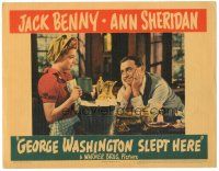 5j518 GEORGE WASHINGTON SLEPT HERE LC '42 sexy Ann Sheridan looks at annoyed Jack Benny!
