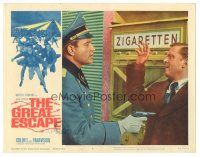 5j020 GREAT ESCAPE LC #6 '63 Richard Attenborough is caught by Nazi officer at film's climax!
