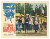 5j016 GREAT ESCAPE LC #7 '63 James Garner & Steve McQueen are patriotic on the 4th of July!