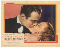 5j555 HISTORY IS MADE AT NIGHT LC '37 wonderful kiss close up of Charles Boyer & Jean Arthur!