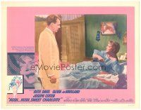 5j563 HUSH...HUSH, SWEET CHARLOTTE LC #2 '65 Joseph Cotten looks at creepy Bette Davis on bed!