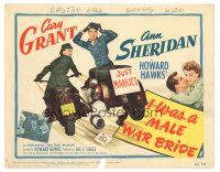 5j134 I WAS A MALE WAR BRIDE TC '49 World War II images of Cary Grant and Ann Sheridan in uniform