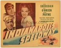 5j137 INDIANAPOLIS SPEEDWAY TC '39 sexy Ann Sheridan, Pat O'Brien, Payne, Howard Hawks, car racing