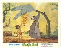 5j593 JUNGLE BOOK LC '67 Disney cartoon classic, Baloo helps Mowgli get bananas from tree!
