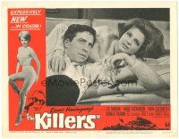 5j597 KILLERS LC #2 '64 Don Siegel, Hemingway, c/u of sexy Angie Dickinson & John Cassavetes!