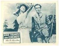 5j598 KIND HEARTS & CORONETS LC R50s Dennis Price & Valerie Hobson with bows & arrows!