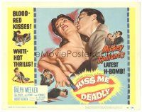 5j153 KISS ME DEADLY TC '55 Mickey Spillane, Robert Aldrich, close up of Ralph Meeker & sexy girl!