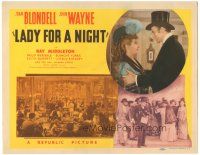 5j155 LADY FOR A NIGHT TC '41 great images of John Wayne & sexy Joan Blondell!