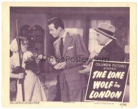 5j630 LONE WOLF IN LONDON LC '47 Eric Blore watches Gerald Mohr give money to Queenie Leonard!