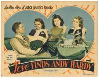 5j638 LOVE FINDS ANDY HARDY LC '38 Judy Garland, Ann Rutherford, Lana Turner w/ Mickey Rooney in car