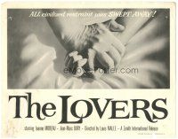 5j165 LOVERS TC '59 Louis Malle's Les Amants, super close up of holding hands!