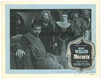 5j643 MACBETH LC #4 '48 image of star & director Orson Welles, Jeanette Nolan, Shakespeare!