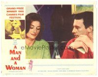 5j646 MAN & A WOMAN LC #4 '66 Claude Lelouch's Un homme et une femme, Anouk Aimee, Trintignant