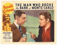 5j649 MAN WHO BROKE THE BANK AT MONTE CARLO LC '35 c/u of gambler Ronald Colman & Colin Clive!