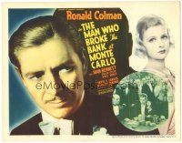 5j171 MAN WHO BROKE THE BANK AT MONTE CARLO TC '35 Ronald Colman, Joan Bennett, gambling image!