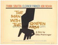 5j172 MAN WITH THE GOLDEN ARM TC '56 Frank Sinatra is hooked, classic Saul Bass art, Otto Preminger