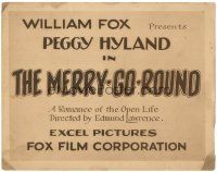 5j179 MERRY GO ROUND TC '19 Peggy Hyland in a romance of the open life, a true title card!