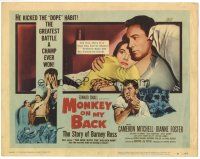 5j186 MONKEY ON MY BACK TC '57 Cameron Mitchell chooses a woman over dope, Dianne Foster!