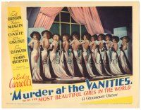 5j686 MURDER AT THE VANITIES LC '34 Earl Carroll, 11 beautiful girls lined up in backless dresses!