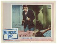 5j688 MURDER INC. LC #4 '60 worried Stuart Whitman looks at May Britt laying on bed!